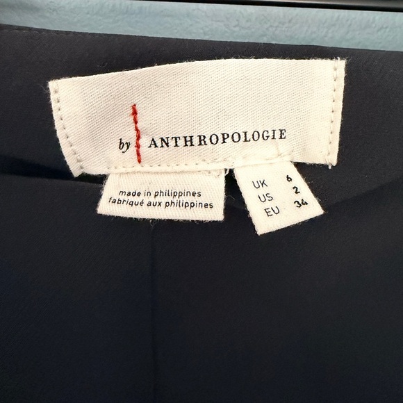 Anthropologie Black Flared High Rise Pants | Size 4 - Picture 6 of 6